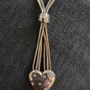 Brighton Silver Floral Heart Necklace